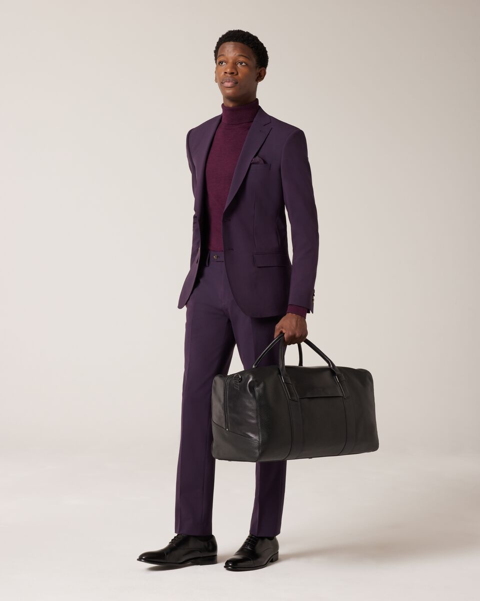 Slim Stretch Wool Blend Tailored Jacket, Grape, hi-res